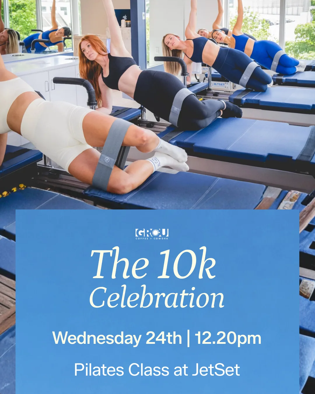 Celebración 10K · Clase de Pilates en JetSet